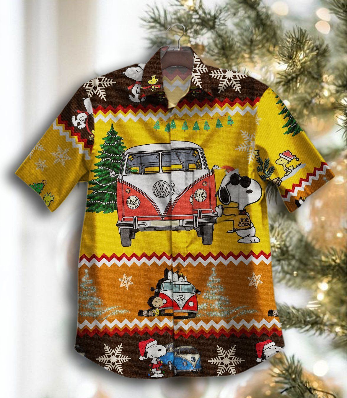 Beach Shirt Felacia [Hawaii Shirt] Hot Snoopy Vans Christmas Gt Vintage Hawaiian Shirt-Zx11309